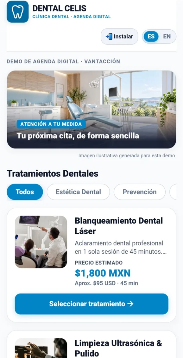 Vista previa de Dental Celis